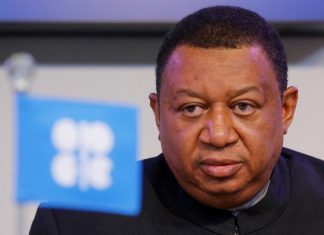 FILE PHOTO: OPEC Secretary General Mohammad Barkindo listens during a news conference after a meeting of the Organization of the Petroleum Exporting Countries (OPEC) in Vienna, Austria, November 30, 2016. REUTERS/Heinz-Peter Bader/File Photo